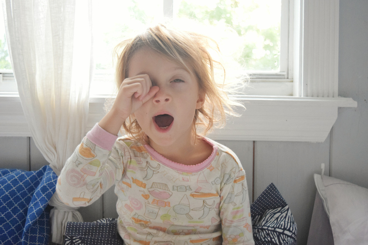 Tired Child yawning